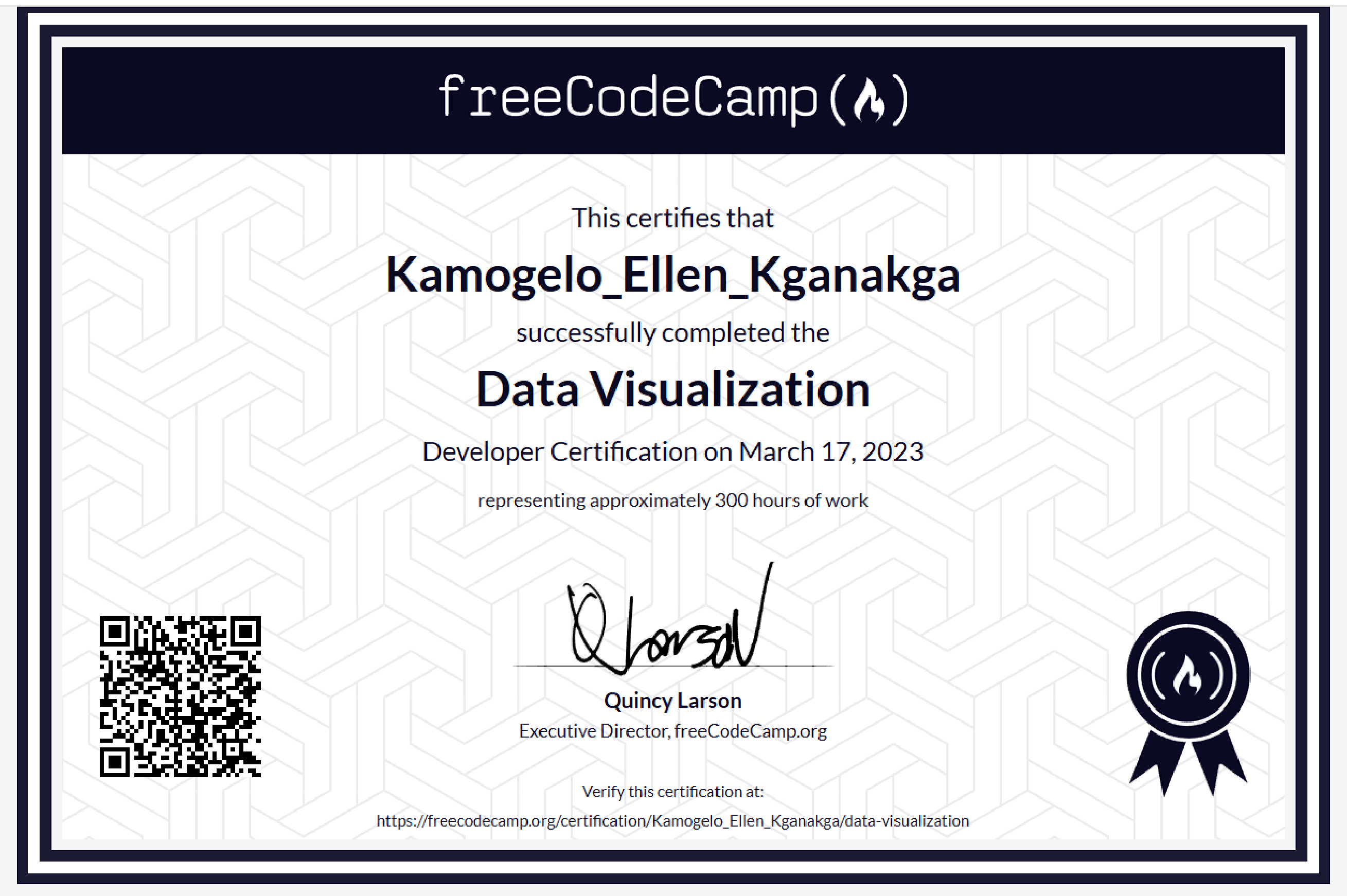 FreeCodeCamp Data Visualization Certificate